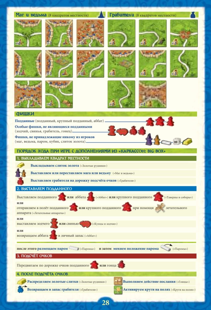 Настольная игра - Каркассон (Carcassonne). Big Box